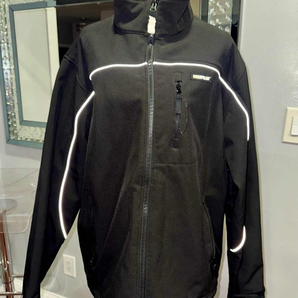 Caterpillar Black Performance Jacket with Reflective Accents